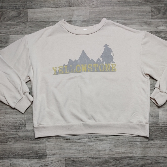 12 Pm By Mon Ami Tops - 12PM Yellowstone Graphic Crewneck Sweatshirt